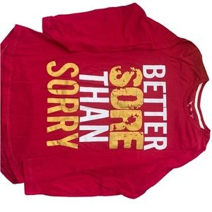 Bright Pink/Red Long sleeved tee